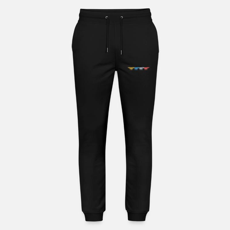 Heartbeat Drone Drones - Stanley/Stella Mover Unisex Organic Jogging Trousers - black