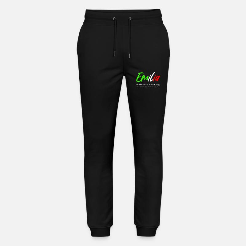 Emilia - Herkunft und Bedeutung - Stanley/Stella Unisex Bio Jogginghose Mover  - Schwarz