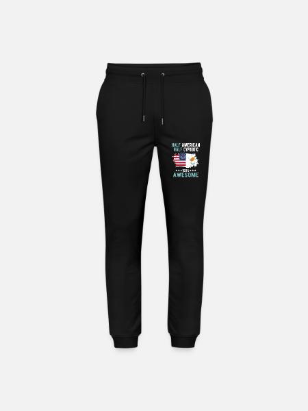 Half American Half Cypriot - Stanley/Stella Mover Unisex Organic Jogging Trousers - black