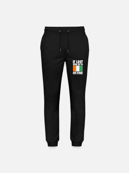 Cote Dívoire Flag Saying - Stanley/Stella Mover Unisex Organic Jogging Trousers - black