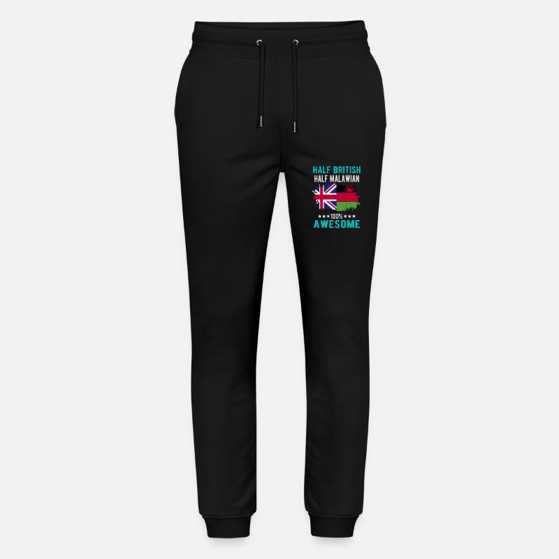 Half British Half Malawi - Stanley/Stella Mover Unisex Organic Jogging Trousers - black