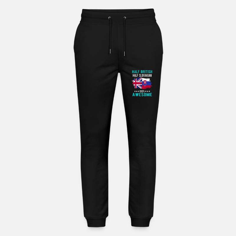 Half British Half Slovak - Stanley/Stella Mover Unisex Organic Jogging Trousers - black
