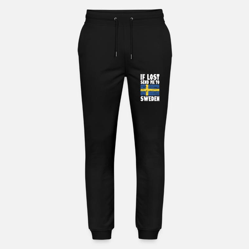 Drapeau de la Suède - Pantalon de jogging bio MOVER Stanley/Stella unisexe - noir