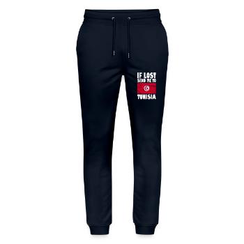 Slogan du drapeau tunisien - Pantalon de jogging bio MOVER Stanley/Stella unisexe - marine - Devant - Marisol (170cm) & Nik (191cm)