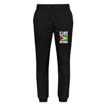 Drapeau du Guyana - Pantalon de jogging bio MOVER Stanley/Stella unisexe - noir - Devant - Marisol (170cm) & Nik (191cm)