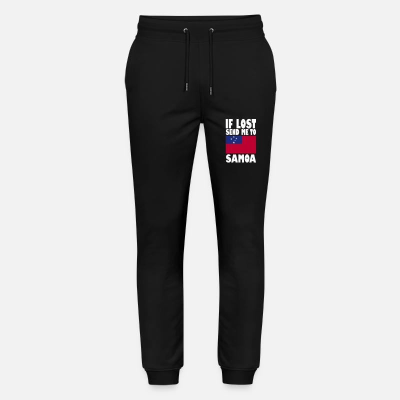 Samoa Flagge Spruch - Stanley/Stella Unisex Bio Jogginghose Mover  - Schwarz