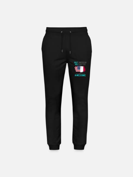 Half American Half Mateser - Stanley/Stella Mover Unisex Organic Jogging Trousers - black
