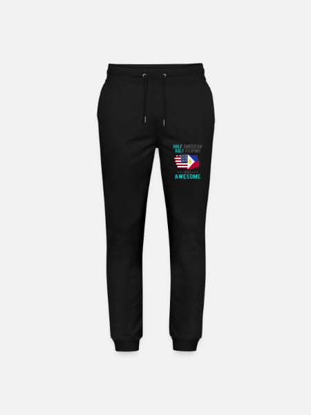 Half American Half Filipino - Stanley/Stella Mover Unisex Organic Jogging Trousers - black