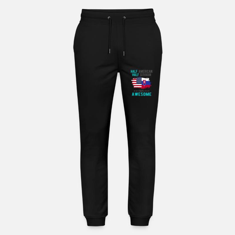 Half American Half Slovak - Stanley/Stella Mover Unisex Organic Jogging Trousers - black