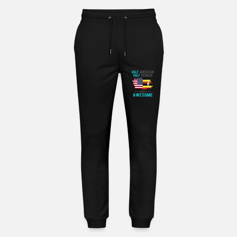 Halb Amerikaner Halb Ugander - Stanley/Stella Unisex Bio Jogginghose Mover  - Schwarz