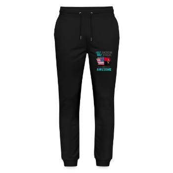 Moitié américain moitié angolais - Pantalon de jogging bio MOVER Stanley/Stella unisexe - noir - Devant - Marisol (170cm) & Nik (191cm)