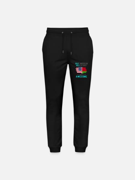 Half American Half Belarusian - Stanley/Stella Mover Unisex Organic Jogging Trousers - black