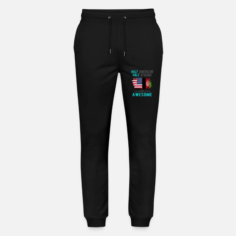 Half American, half Afghan - Stanley/Stella Mover Unisex Organic Jogging Trousers - black