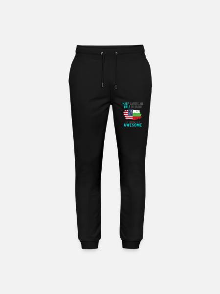 Half American Half Bulgarian - Stanley/Stella Mover Unisex Organic Jogging Trousers - black