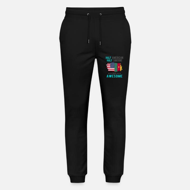 Half American Half Cameroonian - Stanley/Stella Mover Unisex Organic Jogging Trousers - black