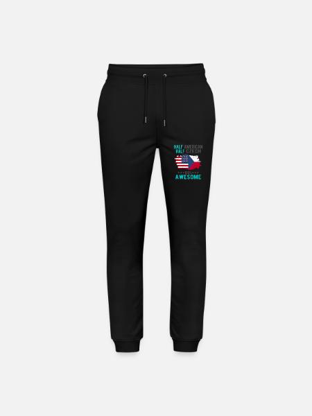Halb Amerikaner Halb Tscheche - Stanley/Stella Unisex Bio Jogginghose Mover  - Schwarz
