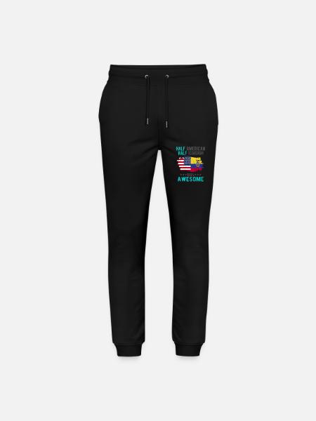 Half American Half Ecuadorian - Stanley/Stella Mover Unisex Organic Jogging Trousers - black