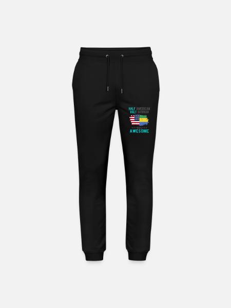 Half American Half Gabonese - Stanley/Stella Mover Unisex Organic Jogging Trousers - black