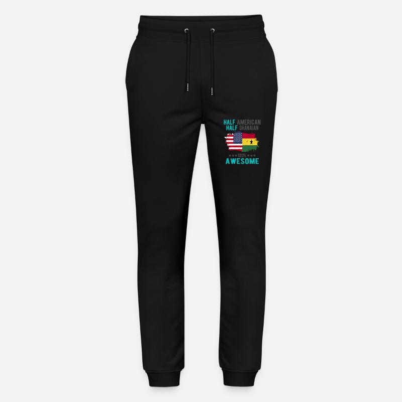 Half American Half Ghanese - Stanley/Stella Mover Unisex Organic Jogging Trousers - black