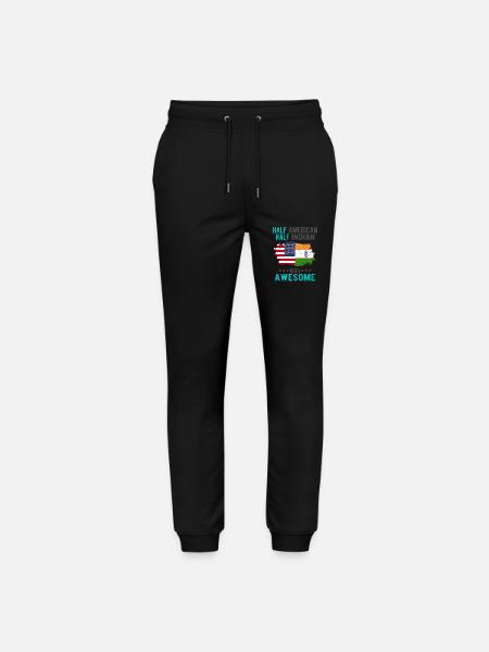 Half American Half Indian - Stanley/Stella Mover Unisex Organic Jogging Trousers - black