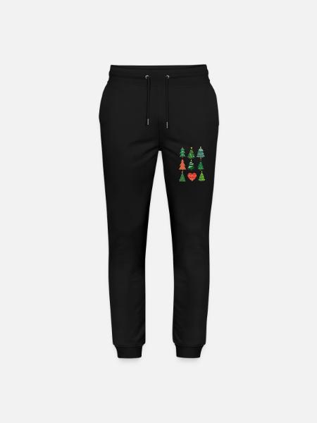 Herz-Weihnachtsbaum - Stanley/Stella Unisex Bio Jogginghose Mover  - Schwarz