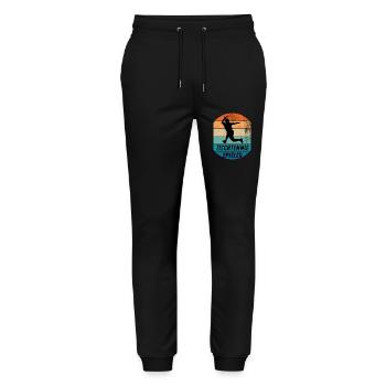 Tischtennisspieler - Stanley/Stella Unisex Bio Jogginghose Mover  - Schwarz - Vorne - Marisol (170cm) & Nik (191cm)