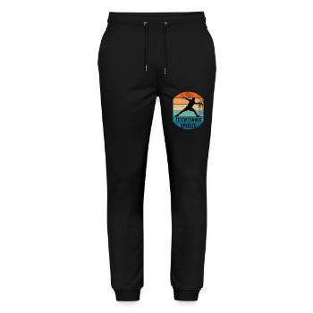 Tischtennisspieler - Stanley/Stella Unisex Bio Jogginghose Mover  - Schwarz - Vorne - Marisol (170cm) & Nik (191cm)
