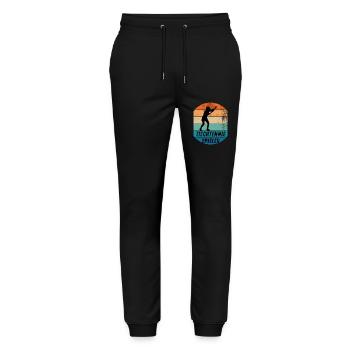Tischtennisspieler - Stanley/Stella Unisex Bio Jogginghose Mover  - Schwarz - Vorne - Marisol (170cm) & Nik (191cm)