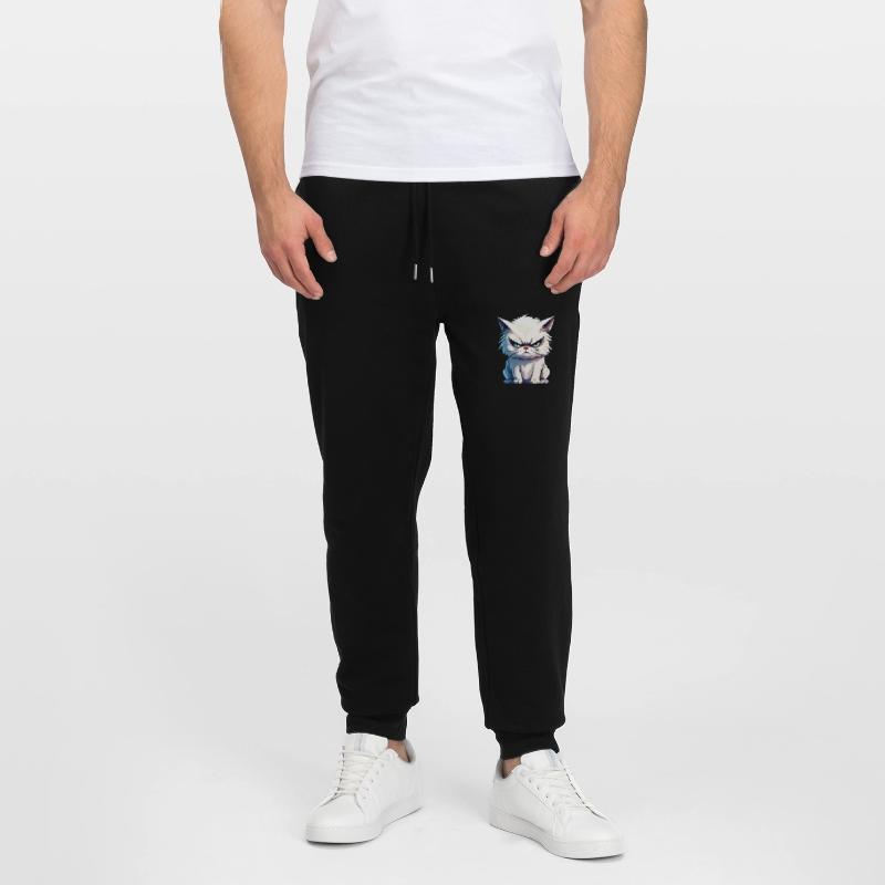 cat grumpy grumpy grumpy meow funny Stanley/Stella Mover Unisex Organic Jogging Trousers