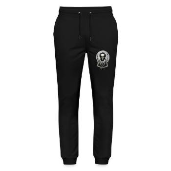 Porträt einer Mumie 8 - Stanley/Stella Unisex Bio Jogginghose Mover  - Schwarz - Vorne - Marisol (170cm) & Nik (191cm)