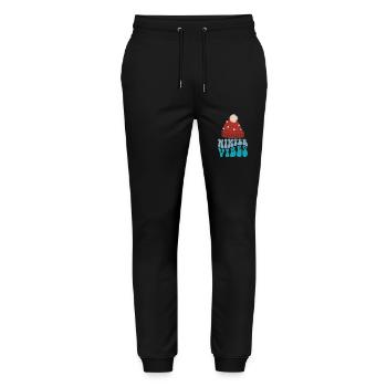 Winter, snow, mountains, xmas, Christmas pattern, - Stanley/Stella Mover Unisex Organic Jogging Trousers - black - Front - Marisol (170cm) & Nik (191cm)