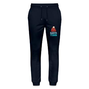 Winter, snow, mountains, xmas, Christmas pattern, - Stanley/Stella Mover Unisex Organic Jogging Trousers - navy - Front - Marisol (170cm) & Nik (191cm)