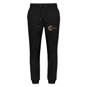 Für Susan - Stanley/Stella Unisex Bio Jogginghose Mover  - Schwarz - Vorne - Marisol (170cm) & Nik (191cm)