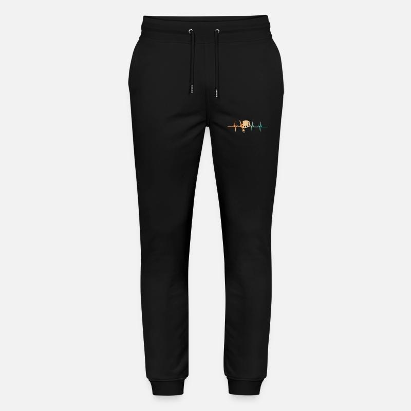 Battement de cœur dessin - Pantalon de jogging bio MOVER Stanley/Stella unisexe - noir