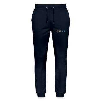 Allah heartbeat - Stanley/Stella Mover Unisex Organic Jogging Trousers - navy - Front - Marisol (170cm) & Nik (191cm)