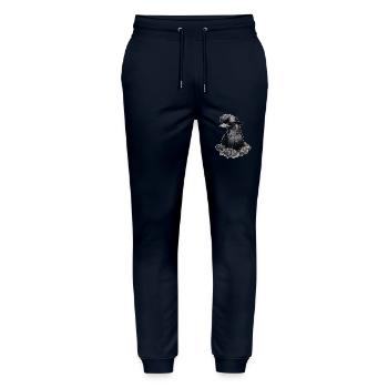Steampunk Raven - Stanley/Stella Mover Unisex Organic Jogging Trousers - navy - Front - Marisol (170cm) & Nik (191cm)