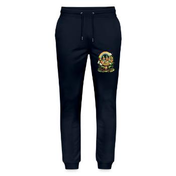Irish Folklore Beer Drinking Leprechaun St - Stanley/Stella Unisex Bio Jogginghose Mover  - Navy - Vorne - Marisol (170cm) & Nik (191cm)