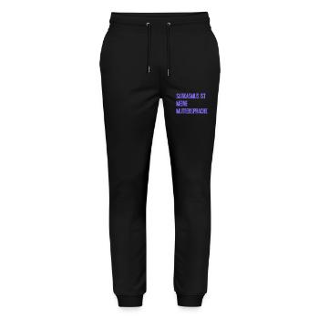 Sarcasme Pro - Pantalon de jogging bio MOVER Stanley/Stella unisexe - noir - Devant - Marisol (170cm) & Nik (191cm)