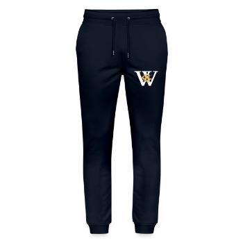 Sonnenblume floral w - Stanley/Stella Unisex Bio Jogginghose Mover  - Navy - Vorne - Marisol (170cm) & Nik (191cm)