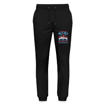 Je ne suis pas accro à la pétanque - Pantalon de jogging bio MOVER Stanley/Stella unisexe - noir - Devant - Marisol (170cm) & Nik (191cm)