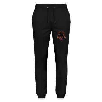 Rabe Krähe des Todes - Stanley/Stella Unisex Bio Jogginghose Mover  - Schwarz - Vorne - Marisol (170cm) & Nik (191cm)