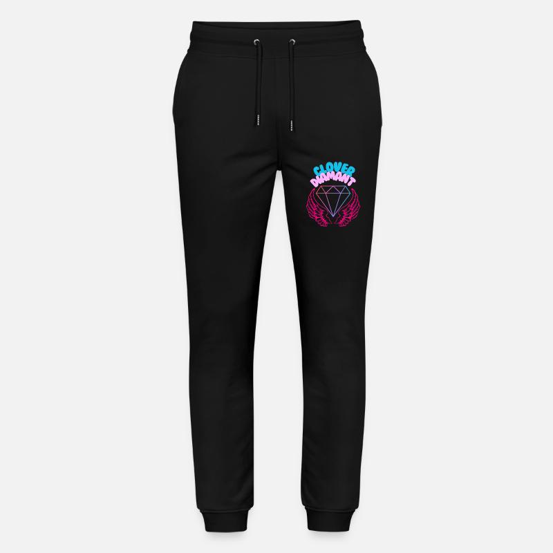 CloverDiamondRetro - Stanley/Stella Unisex Bio Jogginghose Mover  - Schwarz