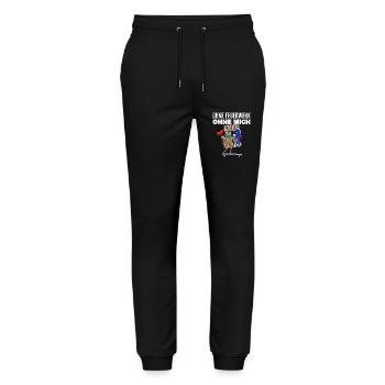 Ohne Feuerwerk ohne mich - Stanley/Stella Unisex Bio Jogginghose Mover  - Schwarz - Vorne - Marisol (170cm) & Nik (191cm)