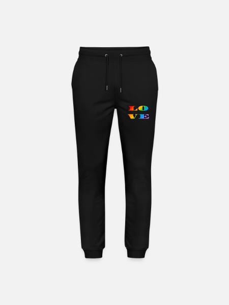Retro Regenbogen Liebe - Stanley/Stella Unisex Bio Jogginghose Mover - Schwarz