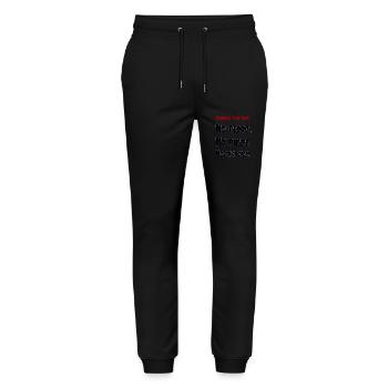 Vampire fan fakt - Stanley/Stella Mover Unisex Organic Jogging Trousers - black - Front - Marisol (170cm) & Nik (191cm)