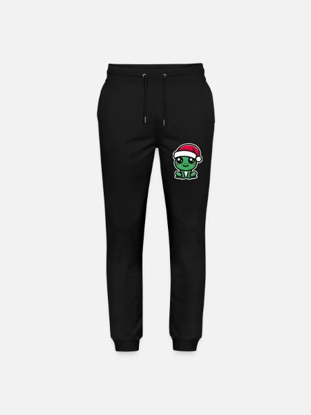 Christmas Frog - Stanley/Stella Mover Unisex Organic Jogging Trousers - black
