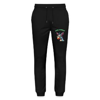 Donkey Comic Cool - Stanley/Stella Mover Unisex Organic Jogging Trousers - black - Front - Marisol (170cm) & Nik (191cm)