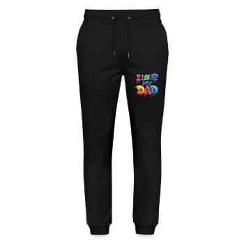 Ich Liebe Meinen Papa Buntes Verspieltes Design - Stanley/Stella Unisex Bio Jogginghose Mover  - Schwarz - Vorne - Marisol (170cm) & Nik (191cm)