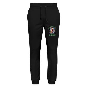 Humour marmotte - Pantalon de jogging bio MOVER Stanley/Stella unisexe - noir - Devant - Marisol (170cm) & Nik (191cm)