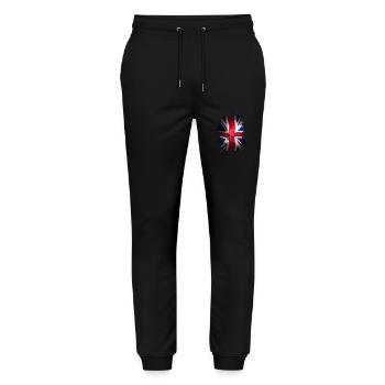 Union Jack skater drapeau britannique Angleterre Londres Brexit - Pantalon de jogging bio MOVER Stanley/Stella unisexe - noir - Devant - Marisol (170cm) & Nik (191cm)